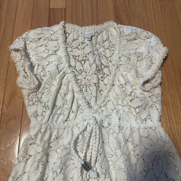 Milly Cabana Beach Lace V-Neck Dress Size Small - Picture 3 of 8